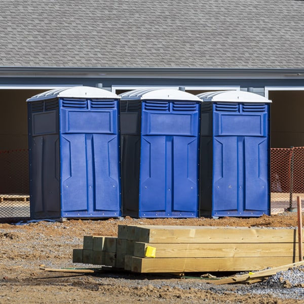 how often are the portable toilets cleaned and serviced during a rental period in Thorndike